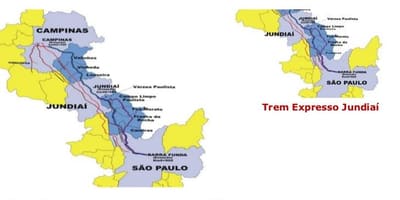 Mappa di São Paulo Espresso Bandeirantes