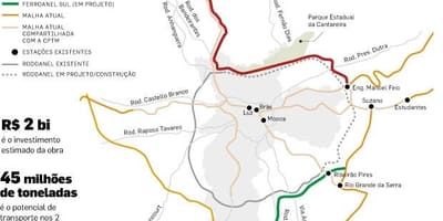 Mappa di São Paulo Ferroanel