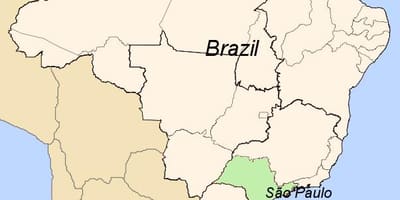Mappa di São Paulo in Brasile