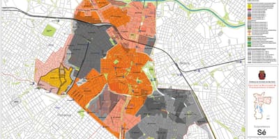 Mappa di Sé São Paulo - Occupazione del suolo