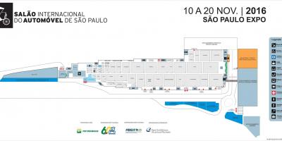 Mappa del salone dell'auto di São Paulo