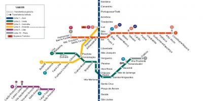 Mappa di São Paulo metro