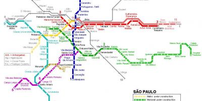 Mappa di São Paulo monorotaia