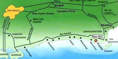 Mappa di São Paulo spiagge