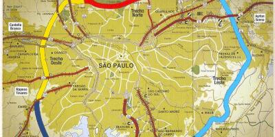 Mappa di São Paulo tangenziale