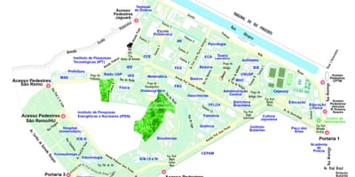 Mappa di università di São Paulo - USP