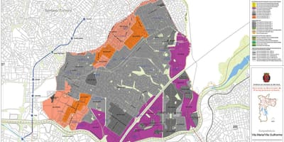 Mappa di Vila Maria São Paulo - Occupazione del suolo