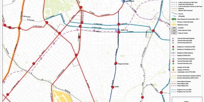 Mappa di Vila Mariana, São Paulo - trasporti Pubblici