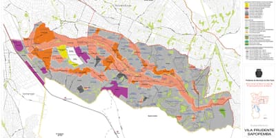 Mappa di Vila Prudente São Paulo - Occupazione del suolo