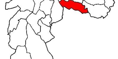 Mappa di Vila Prudente sub-prefettura di São Paulo